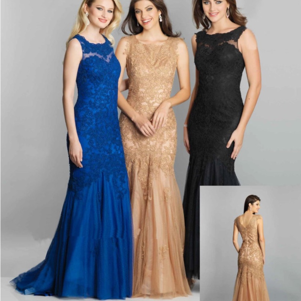 Sapphire lace and tulle gown- Dave and Johnny size 20w